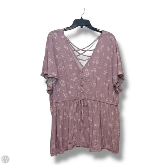 Top Short Sleeve By Torrid In Floral Print, Size: 3x