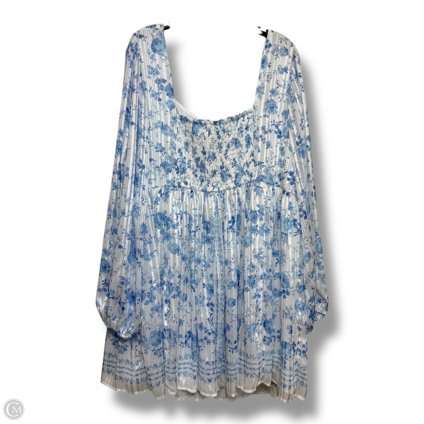 Tunic Long Sleeve By Clothes Mentor In Blue, Size: 3x