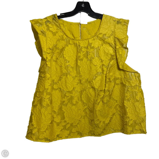 Top Sleeveless By Cmf In Yellow, Size: Xl