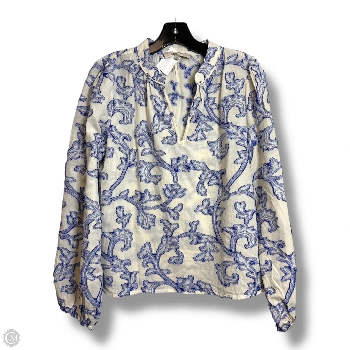 Top Long Sleeve By Loft In Blue, Size: S