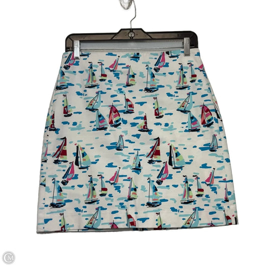 Skirt Mini & Short By Talbots In Nautical Print, Size: 4p