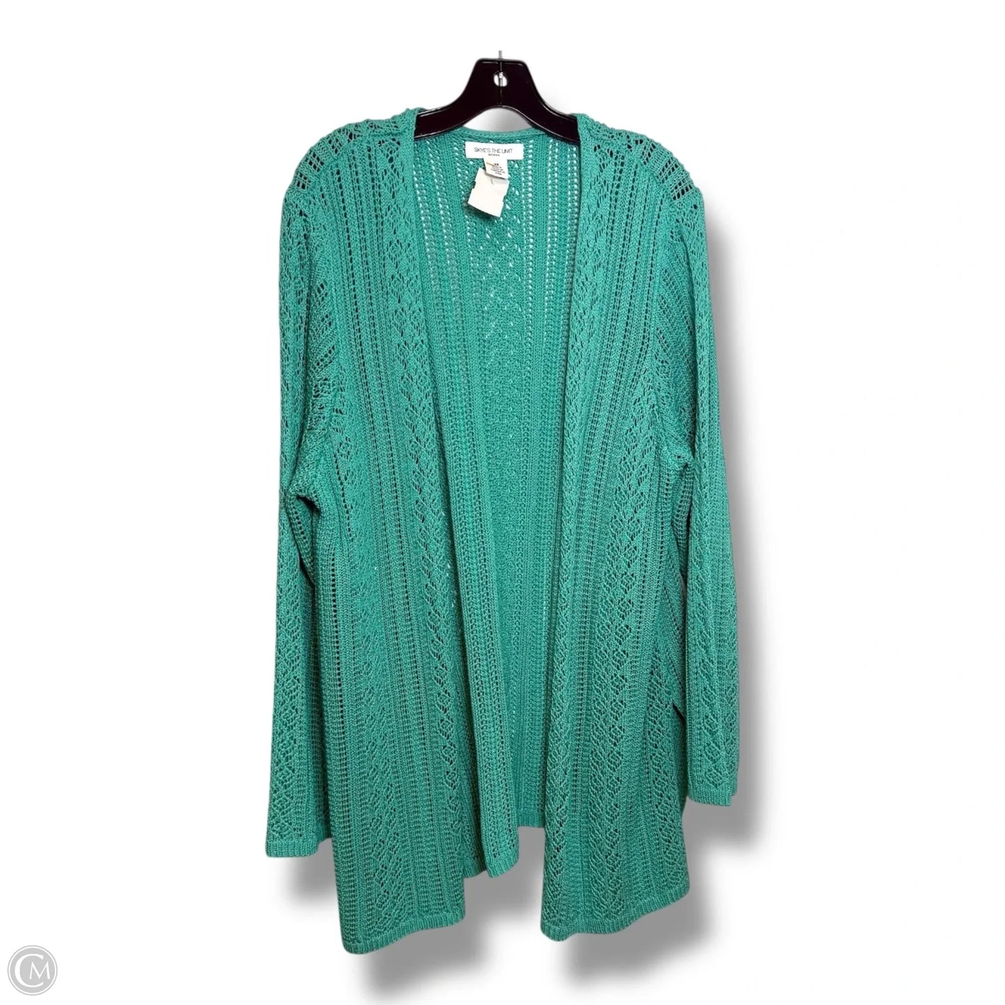 Cardigan By Skyes The Limit In Teal, Size: 2x