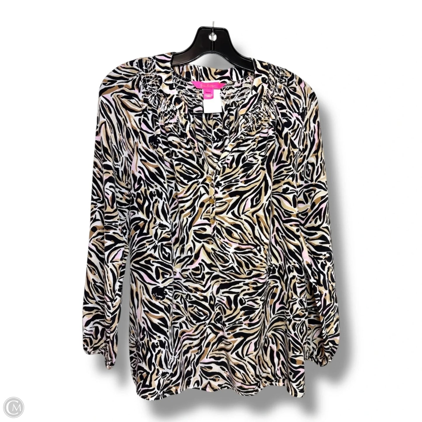 Top Long Sleeve Designer By Lilly Pulitzer In Animal Print, Size: S