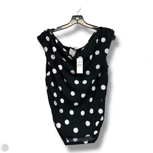 Top Sleeveless By Loft In Polkadot Pattern, Size: Xl