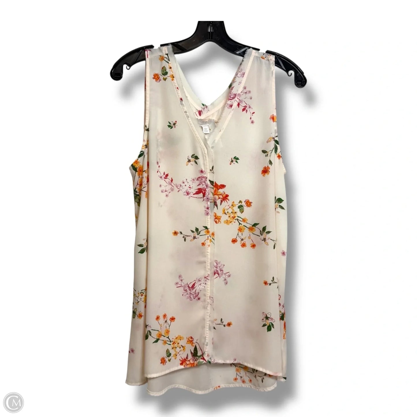 Top Sleeveless By 14th And Union In Floral Print, Size: M