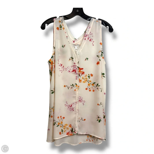 Top Sleeveless By 14th And Union In Floral Print, Size: M
