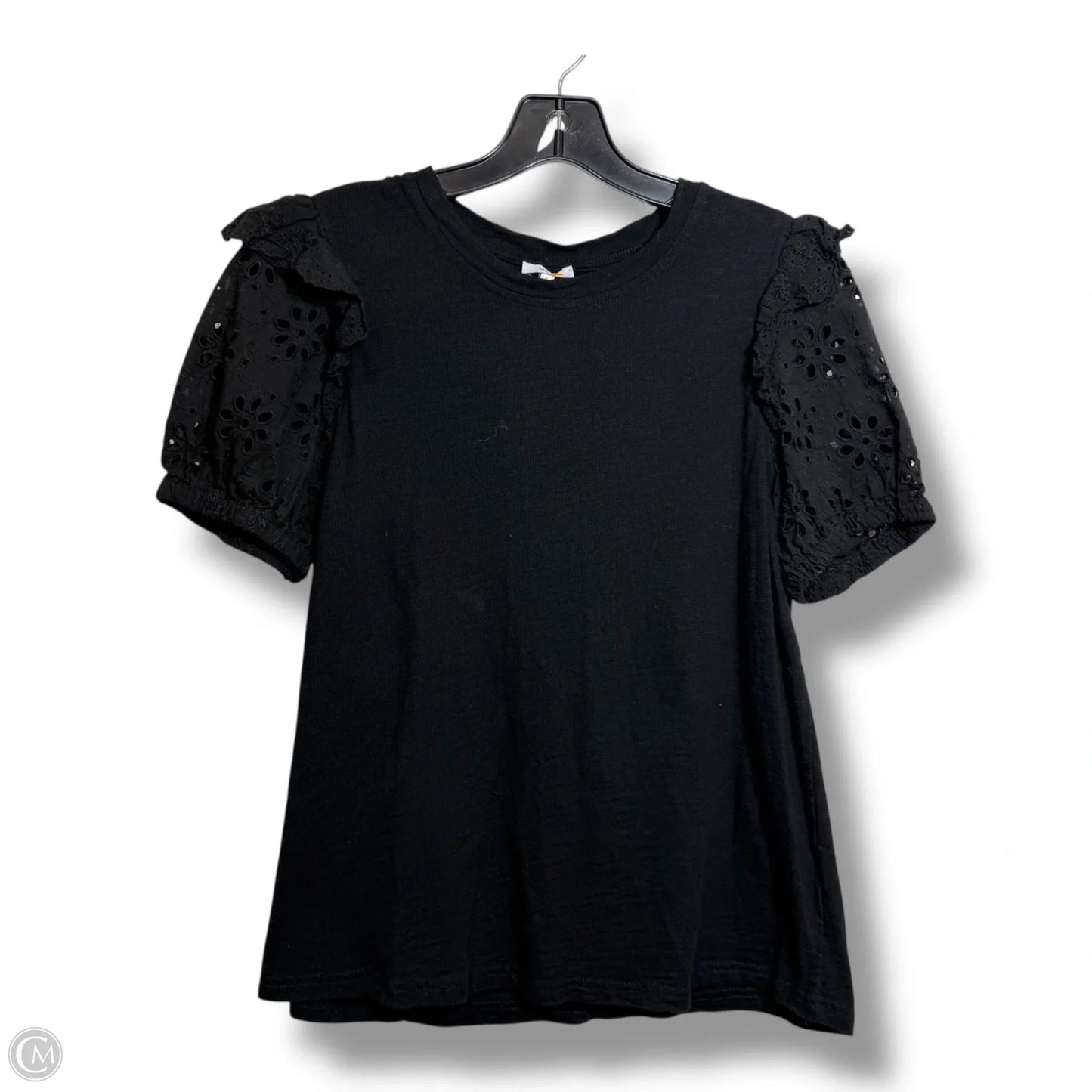 Top Short Sleeve By Clothes Mentor In Black, Size: S
