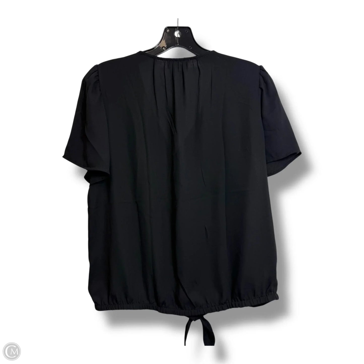 Top Short Sleeve By Loft In Black, Size: S