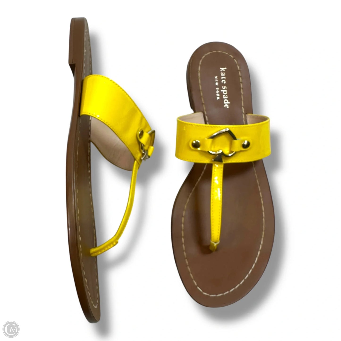 Sandals Designer By Kate Spade In Yellow, Size: 7.5