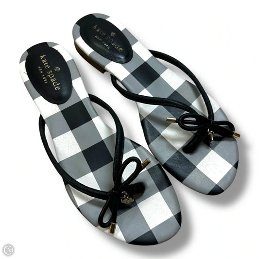 Sandals Designer By Kate Spade In Checkered Pattern, Size: 8