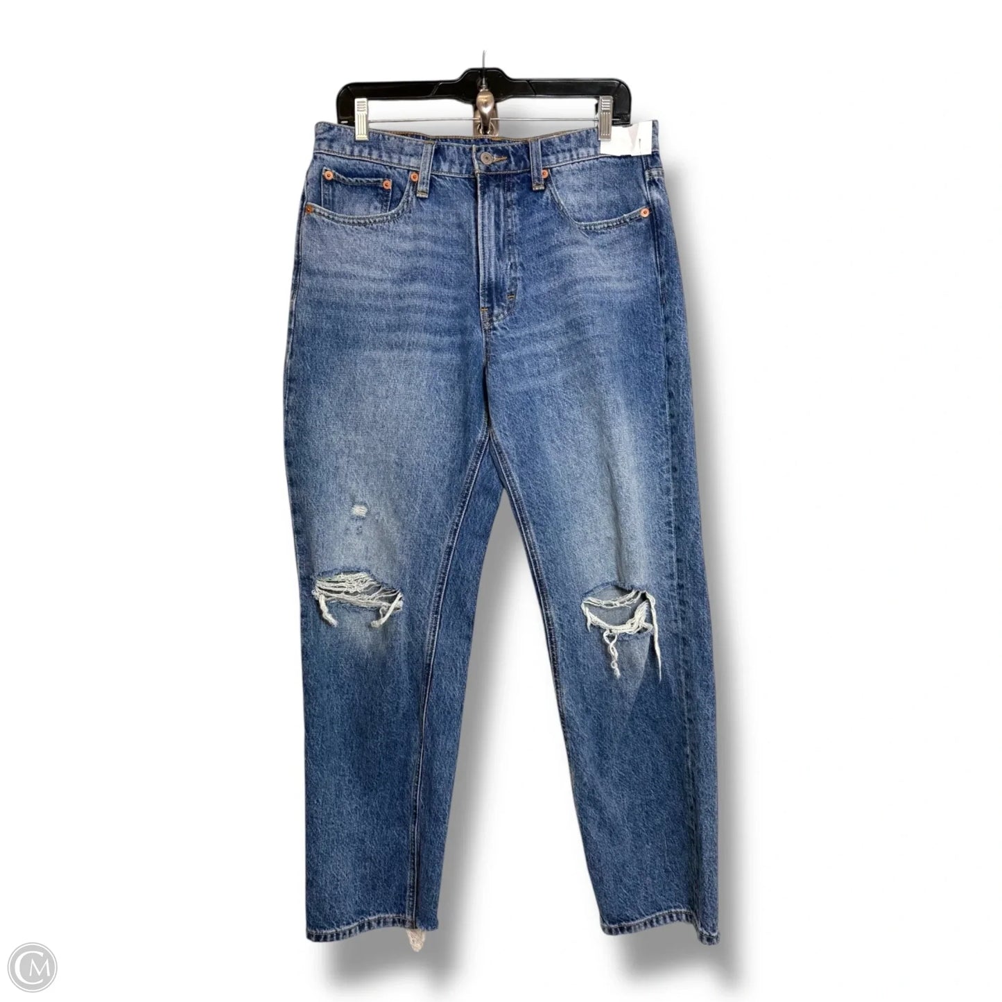Jeans Cropped By Lucky Brand In Blue Denim, Size: 10