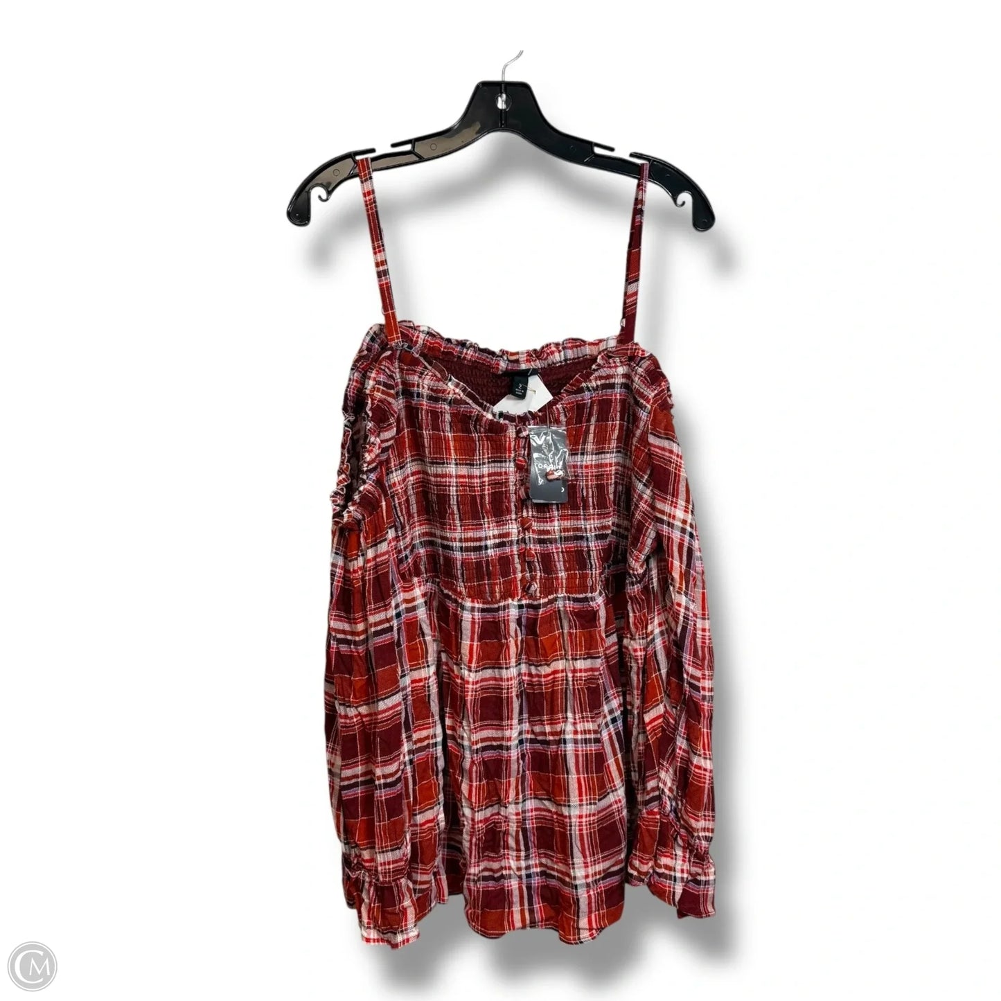 Top Long Sleeve By Torrid In Copper, Size: 2x