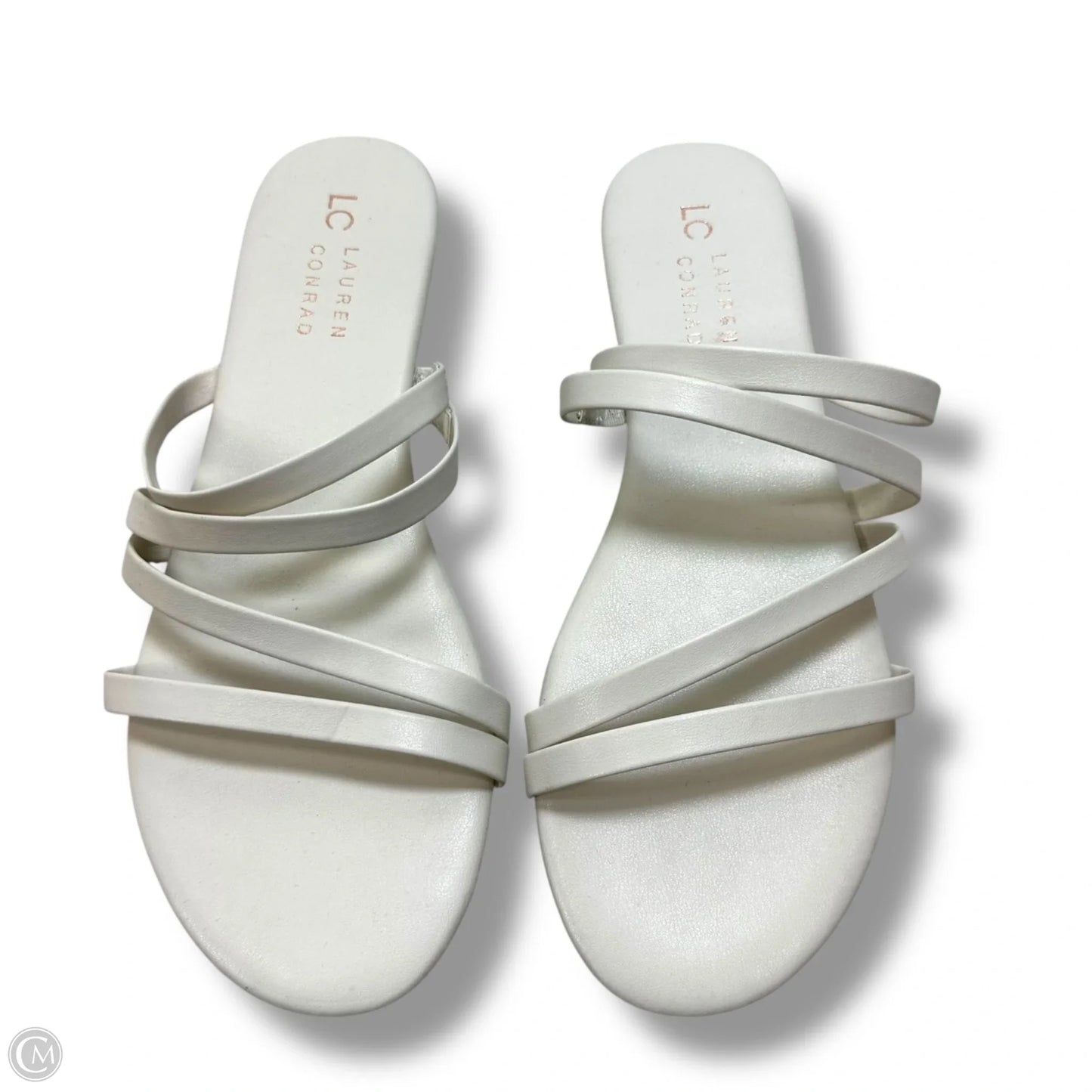 Sandals Flats By Lc Lauren Conrad In White, Size: 8