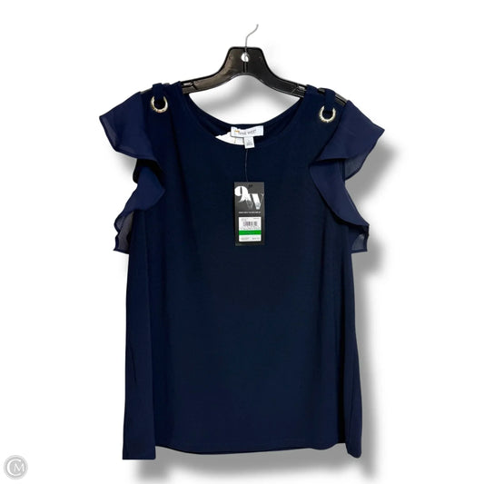 Top Sleeveless By Nine West Apparel In Navy, Size: L
