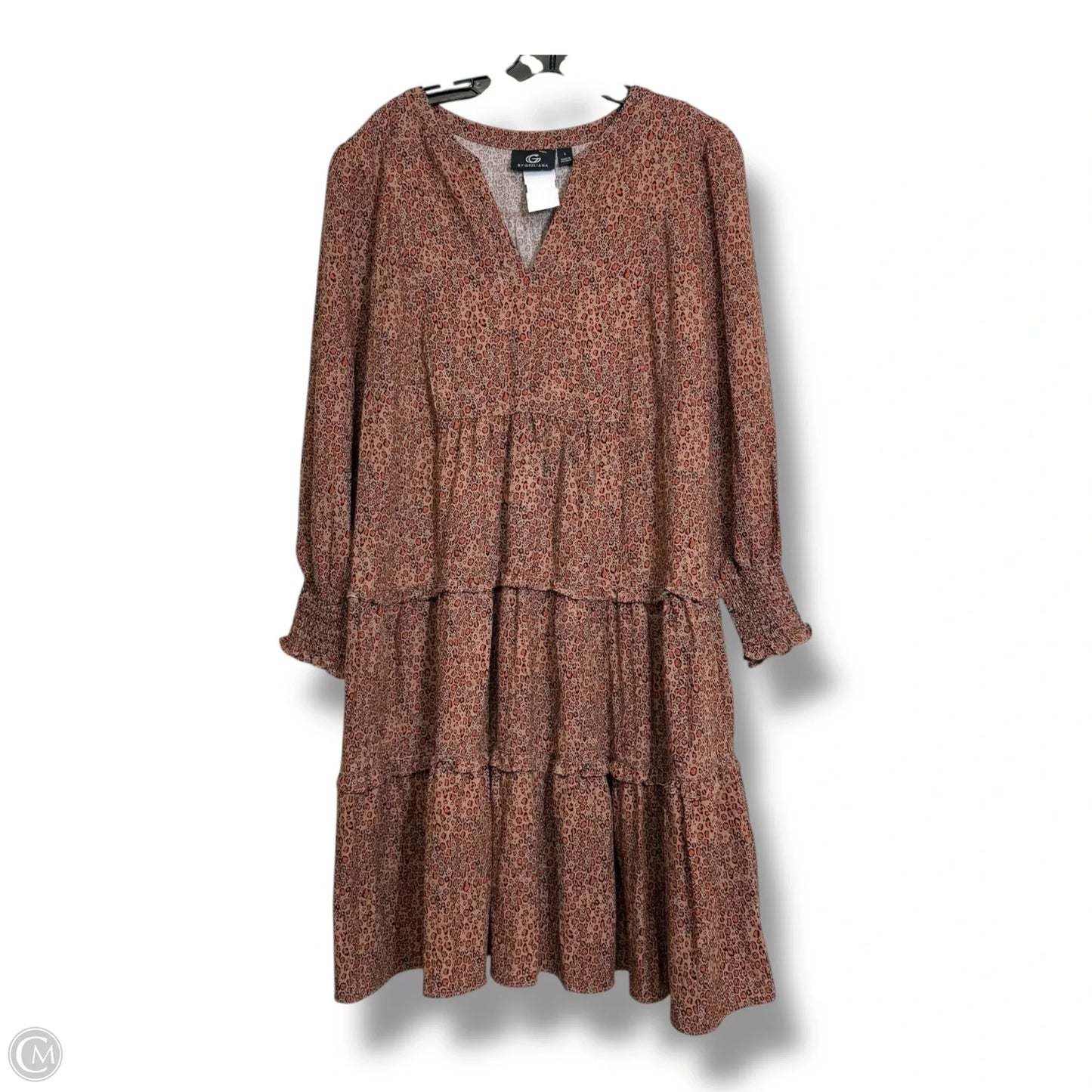 Dress Casual Midi By Clothes Mentor In Animal Print, Size: L