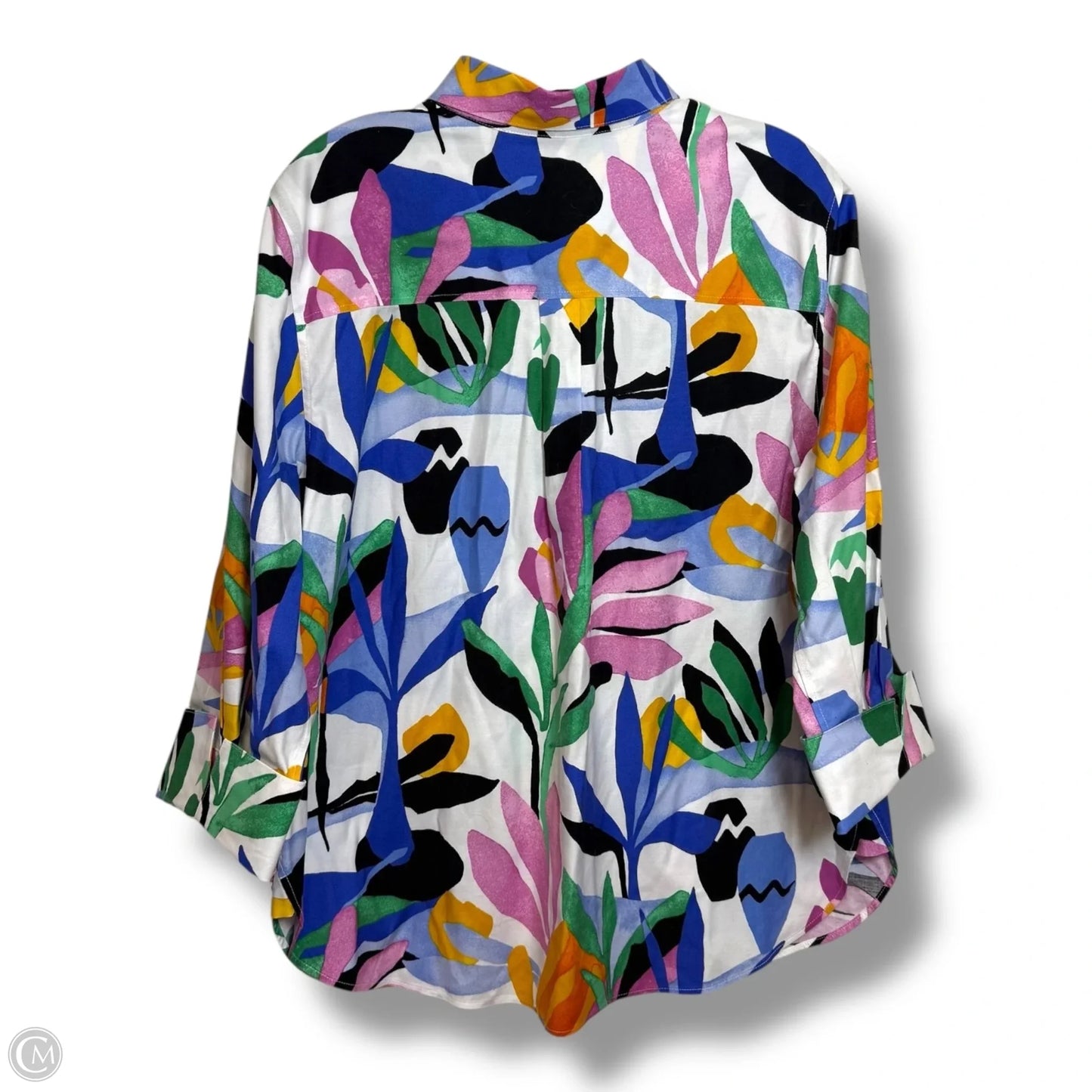 Top 3/4 Sleeve By Chicos In Multi-colored, Size: L