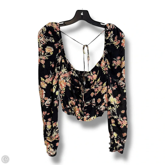Top Long Sleeve By Free People In Floral Print, Size: Xs