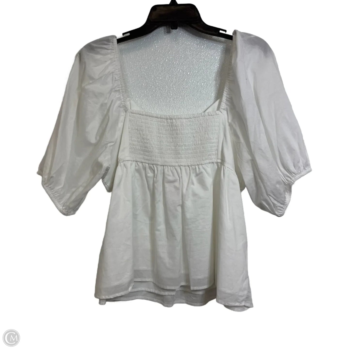 Top Short Sleeve By Lc Lauren Conrad In White, Size: Xxl