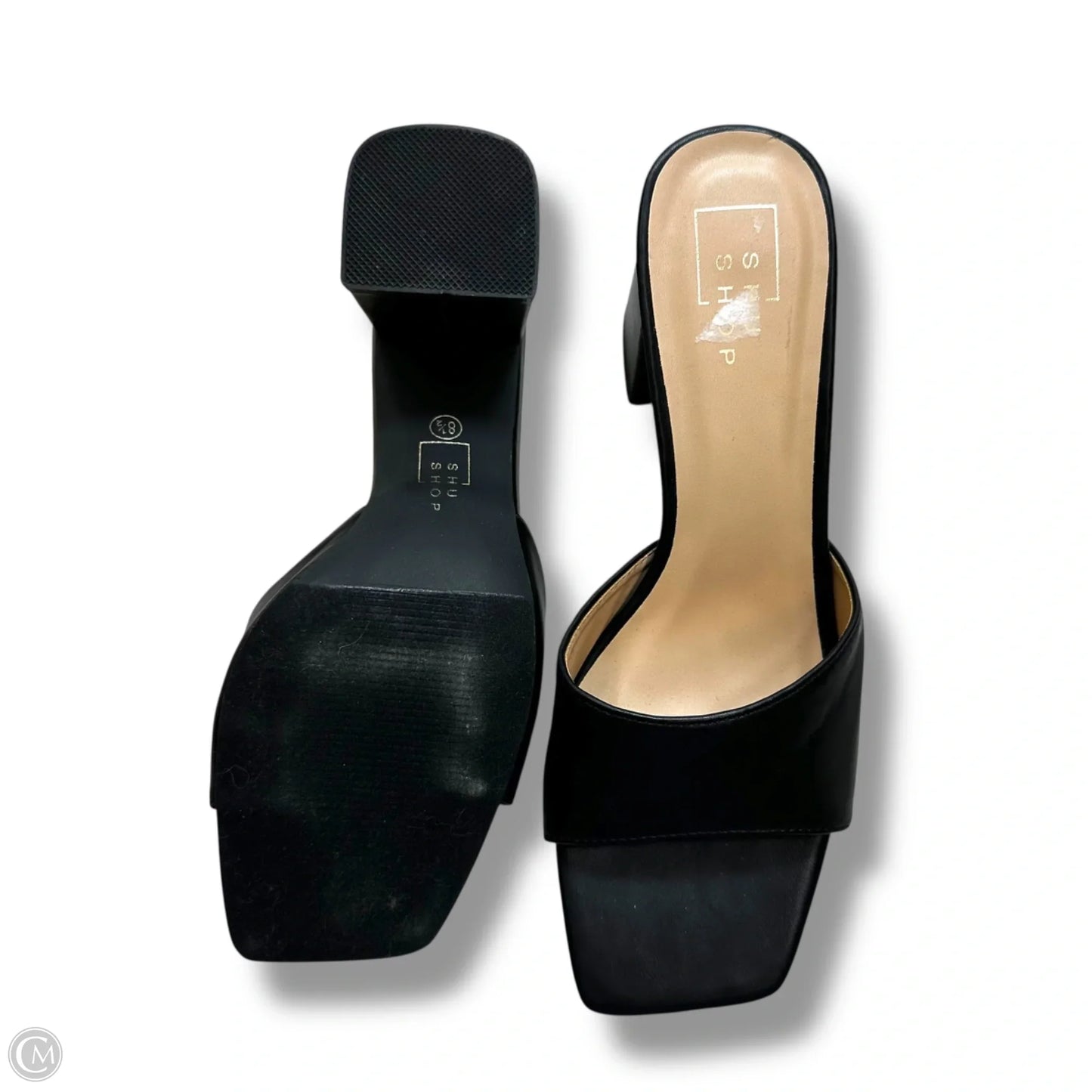 Sandals Heels Block By Shu Shop In Black, Size: 8.5