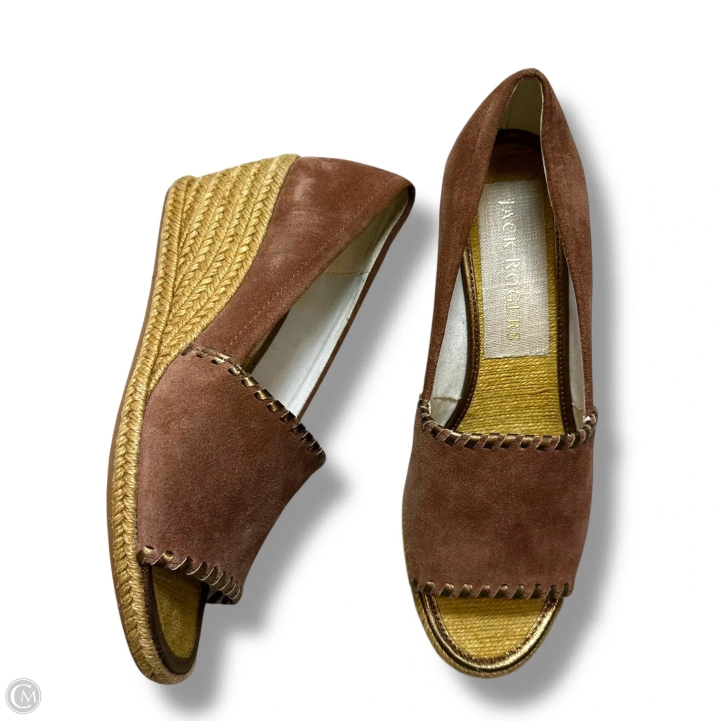 Shoes Heels Wedge By Jack Rogers In Mauve, Size: 8.5