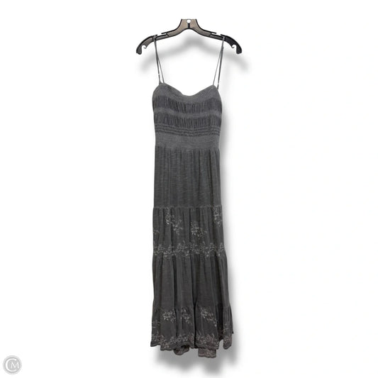 Dress Casual Midi By Lucky Brand In Grey, Size: L