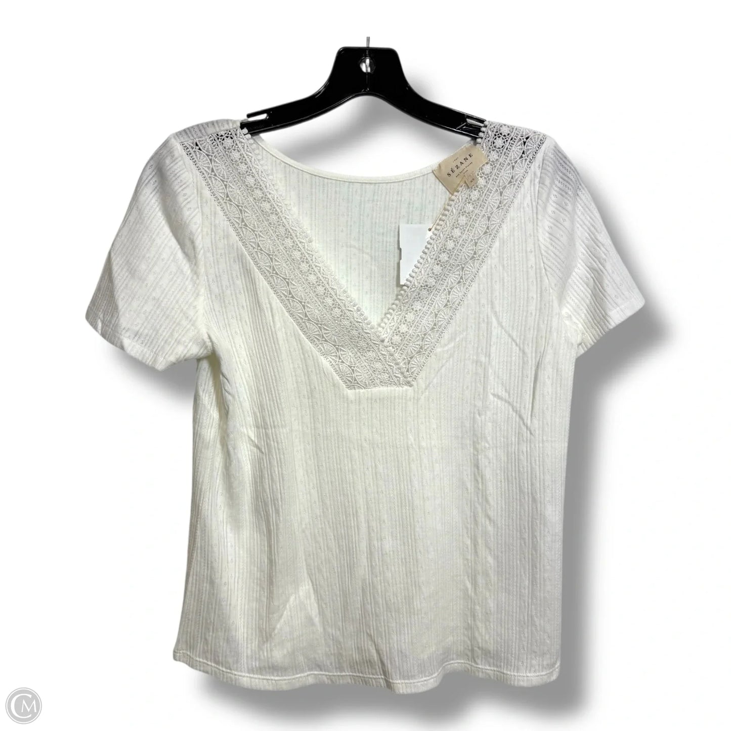 Top Short Sleeve By Clothes Mentor In White, Size: Xs