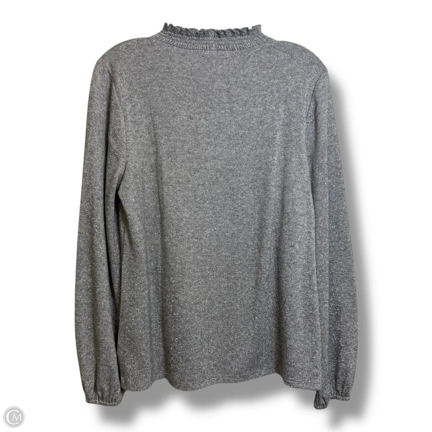 Top Long Sleeve By Talbots In Silver, Size: Mp