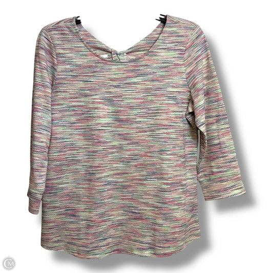 Top 3/4 Sleeve By Talbots In Multi-colored, Size: Mp