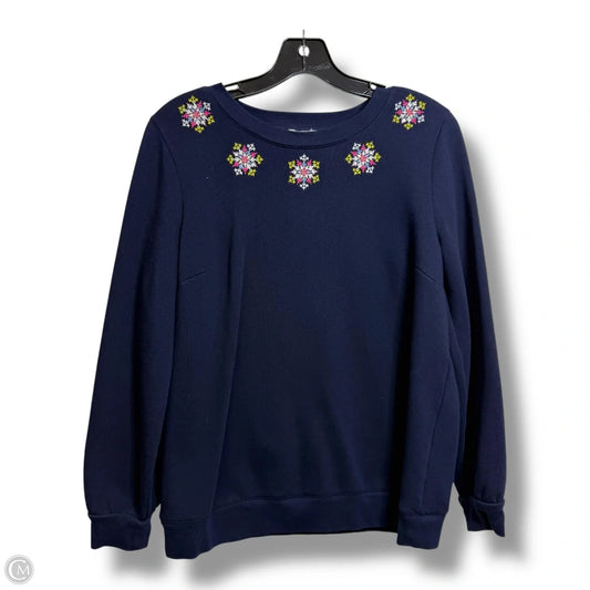 Sweatshirt Crewneck By Talbots In Navy, Size: Mp