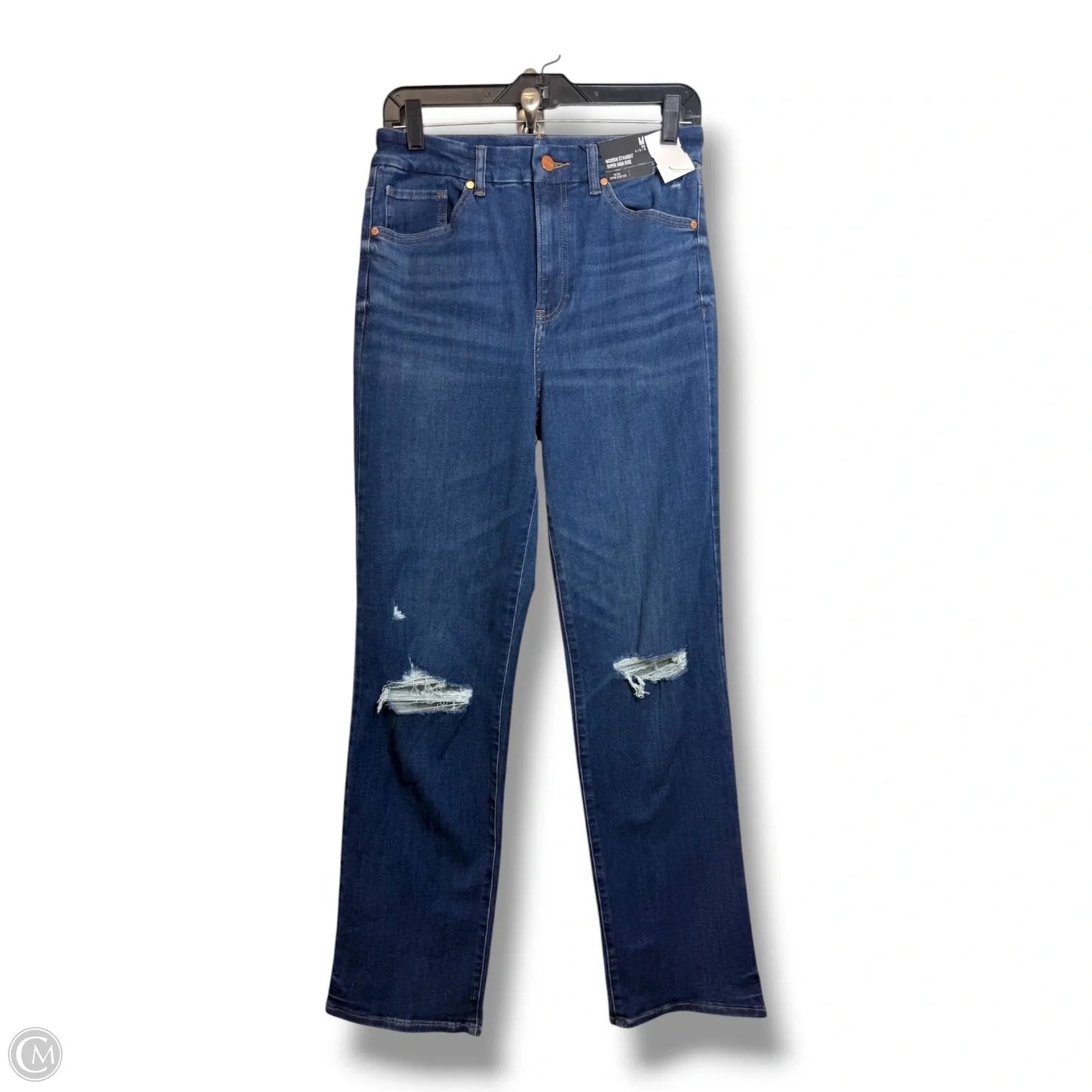 Jeans Straight By Express In Blue Denim, Size: M