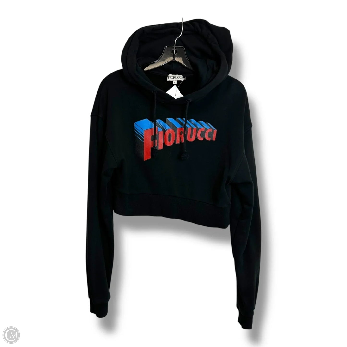 Cropped Sweatshirt Hoodie By FIORUCCI In Black, Size: M