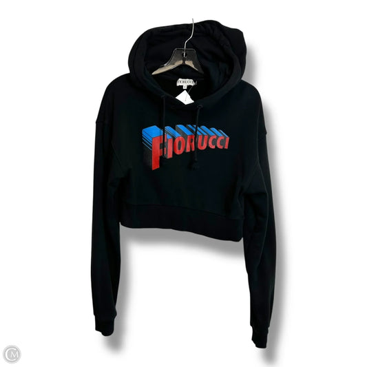 Cropped Sweatshirt Hoodie By FIORUCCI In Black, Size: M