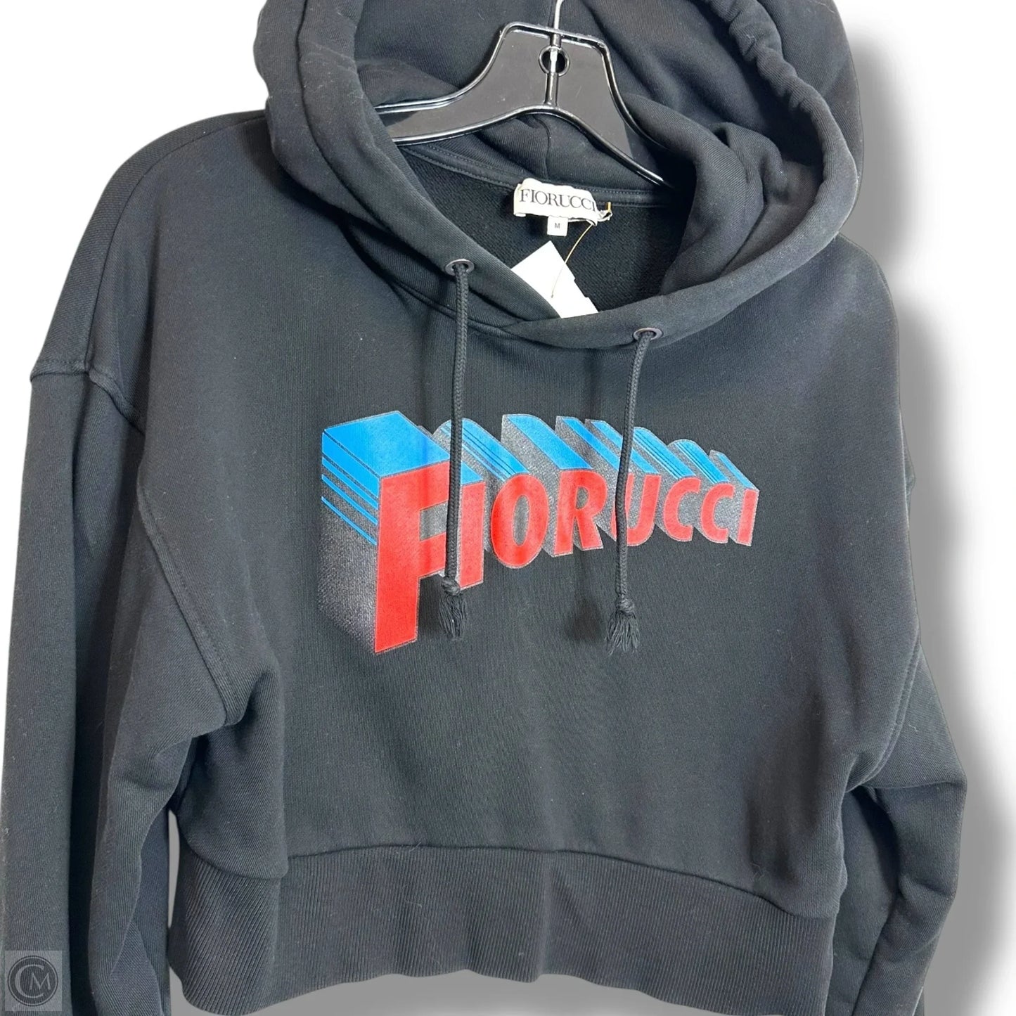 Cropped Sweatshirt Hoodie By FIORUCCI In Black, Size: M