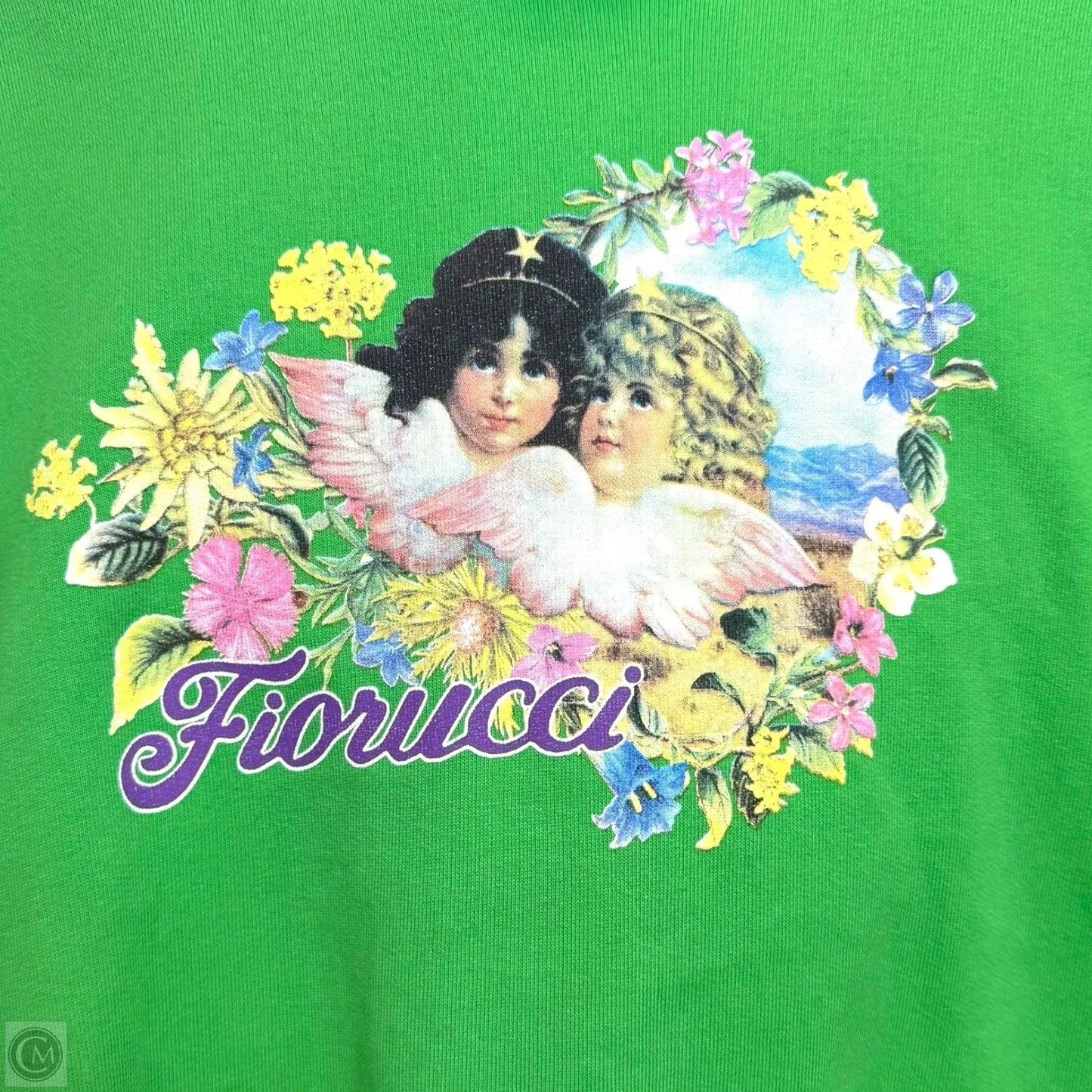 Cropped Sweatshirt Hoodie By FIORUCCI In Green, Size: M