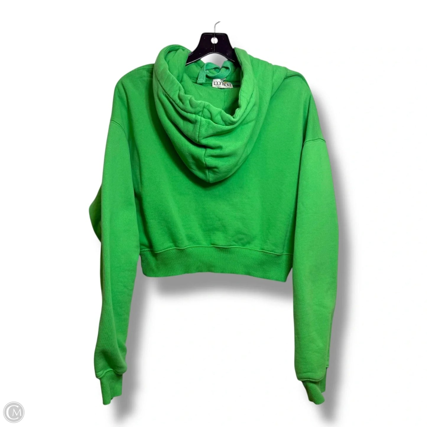 Cropped Sweatshirt Hoodie By FIORUCCI In Green, Size: M