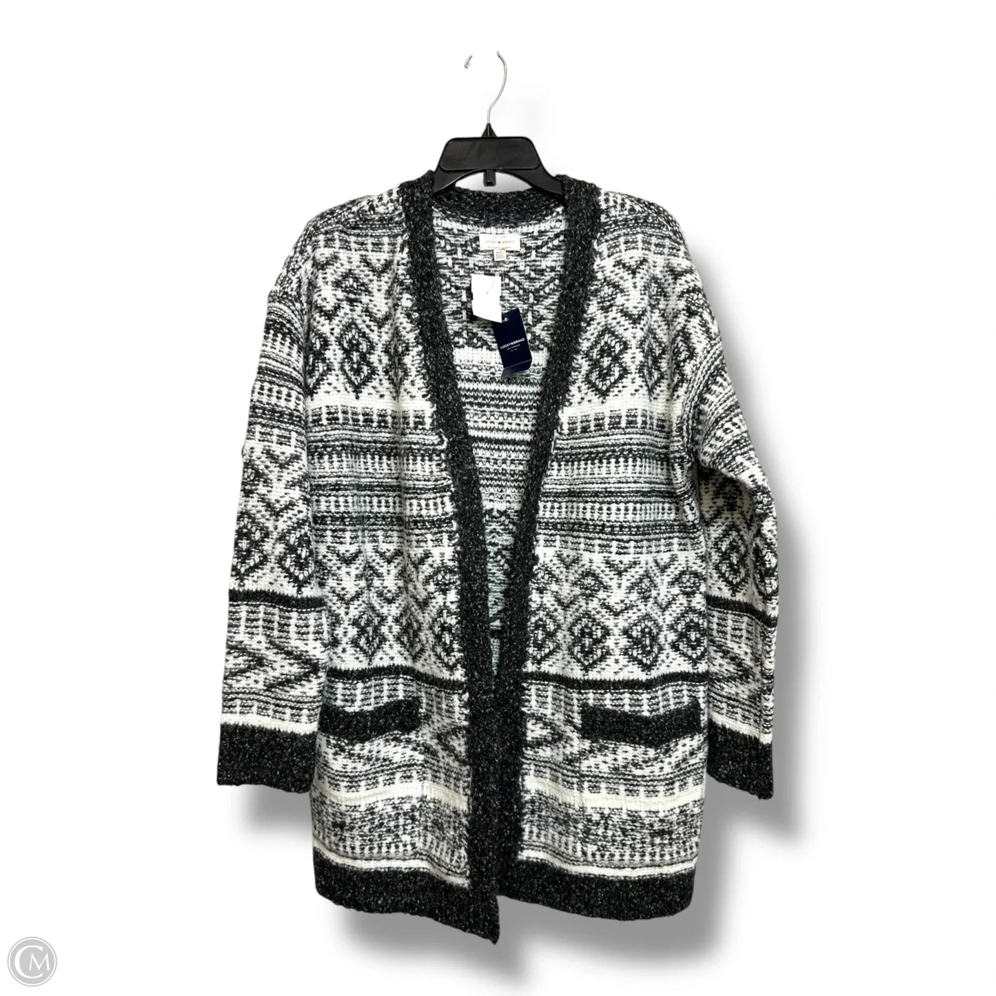 Cardigan By Lucky Brand In Grey, Size: M