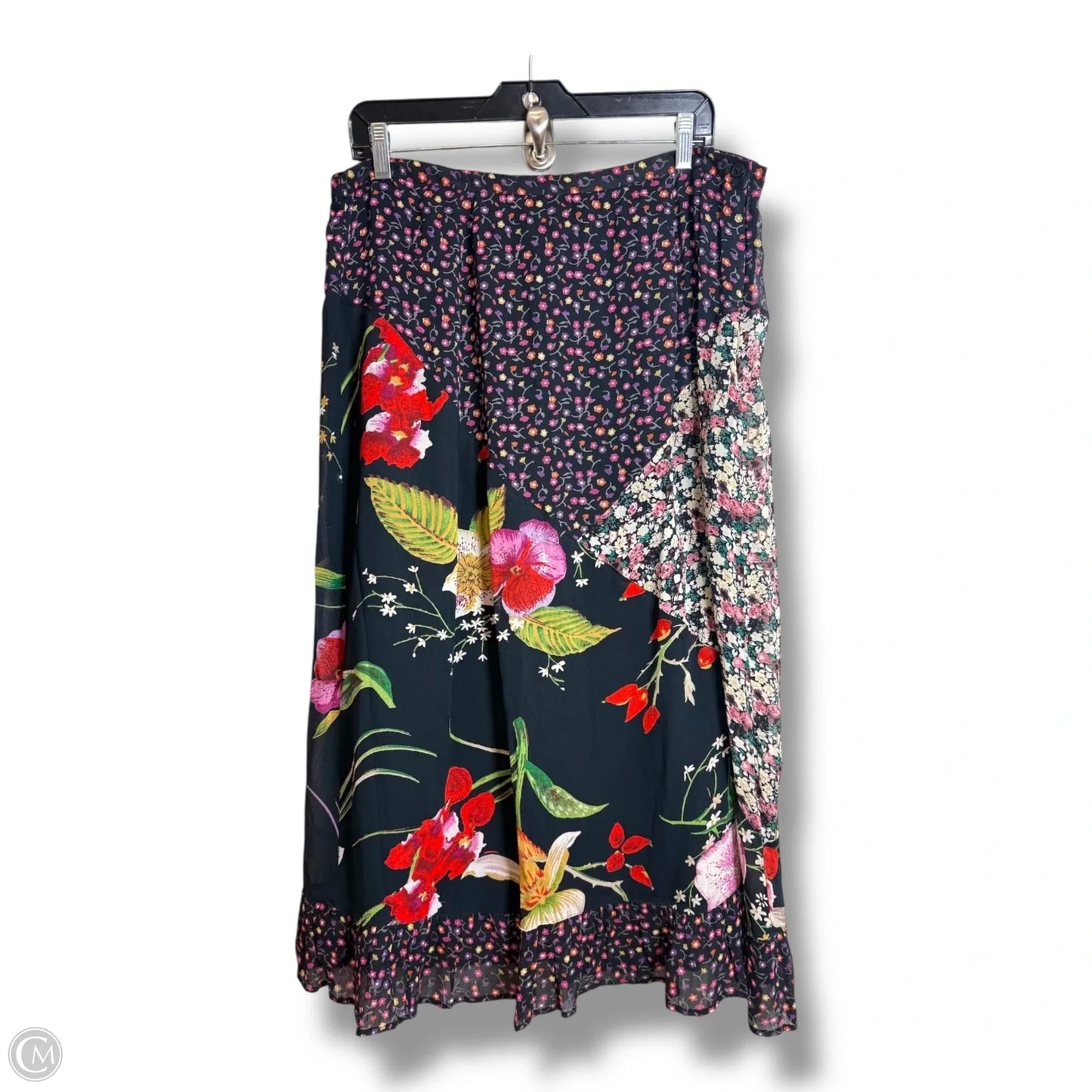 Skirt Midi By Requirements In Multi-colored, Size: L
