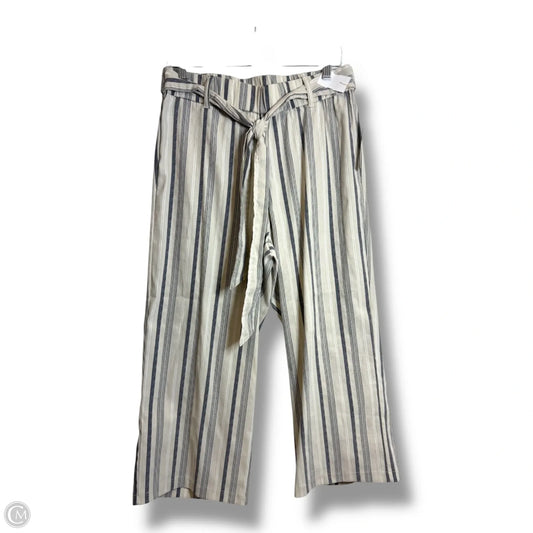 Pants Cropped By Zac And Rachel In Striped Pattern, Size: 12