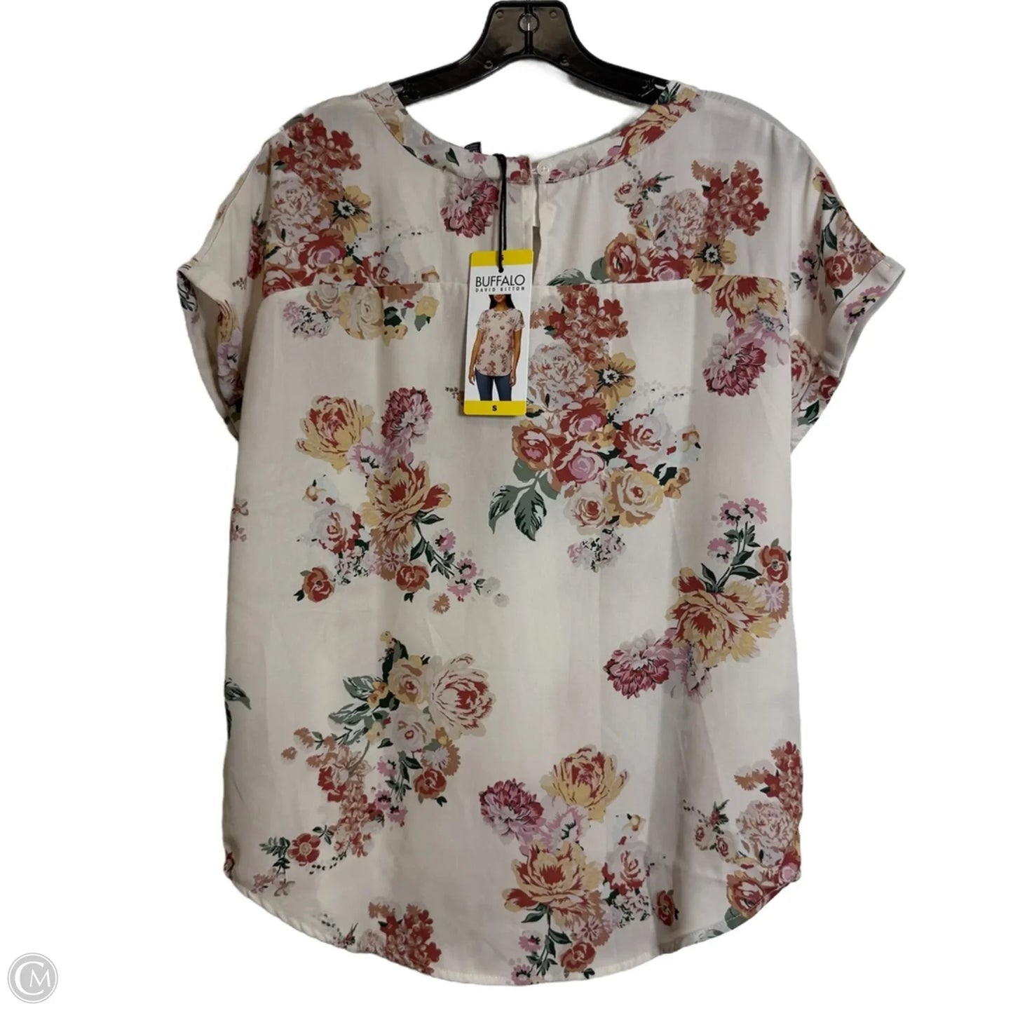Top Short Sleeve By Buffalo David Bitton In Floral Print, Size: S