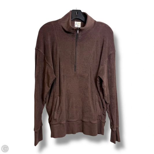 Top Long Sleeve By Aerie In Brown, Size: S