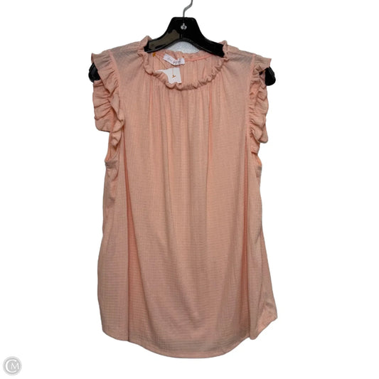 Top Sleeveless By Ces Femme In Peach, Size: L