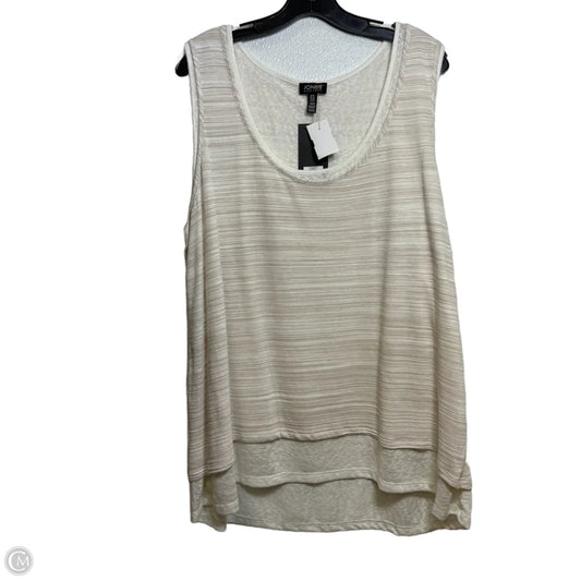 Top Sleeveless By Jones New York In Tan, Size: 3x