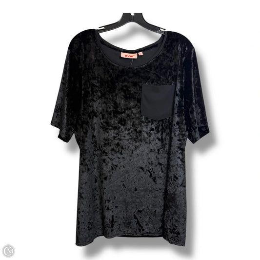 Top Short Sleeve By Evri In Black, Size: 2x