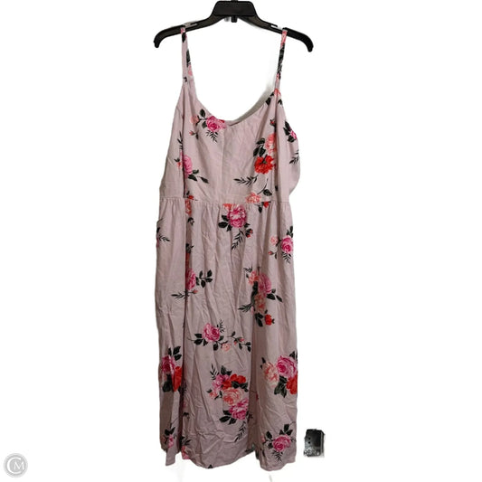 Dress Casual Midi By Old Navy In Floral Print, Size: Xxl