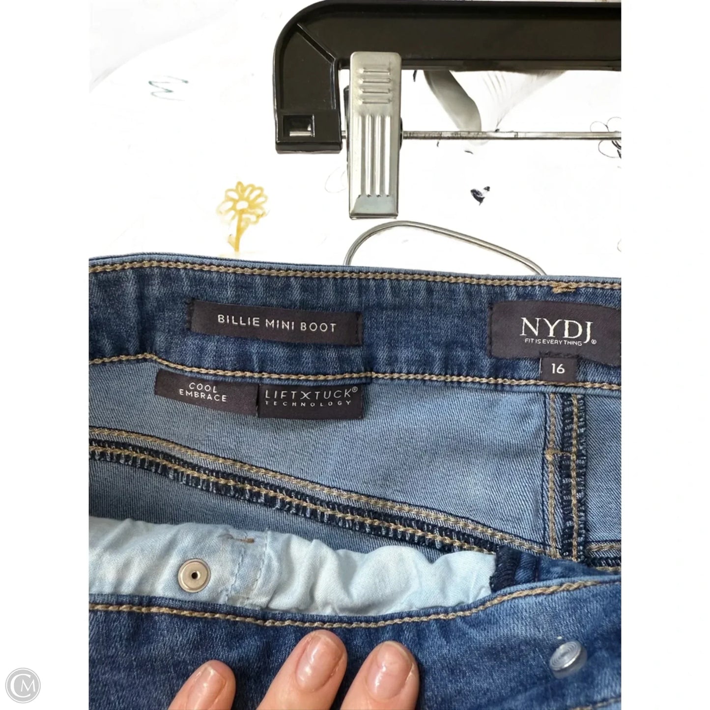 Jeans Straight By Not Your Daughters Jeans In Blue Denim, Size: 16