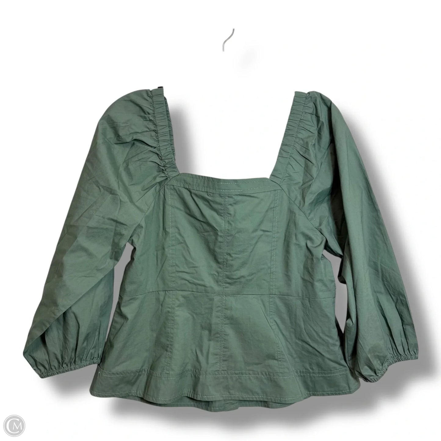 Top 3/4 Sleeve By Loft In Green, Size: S