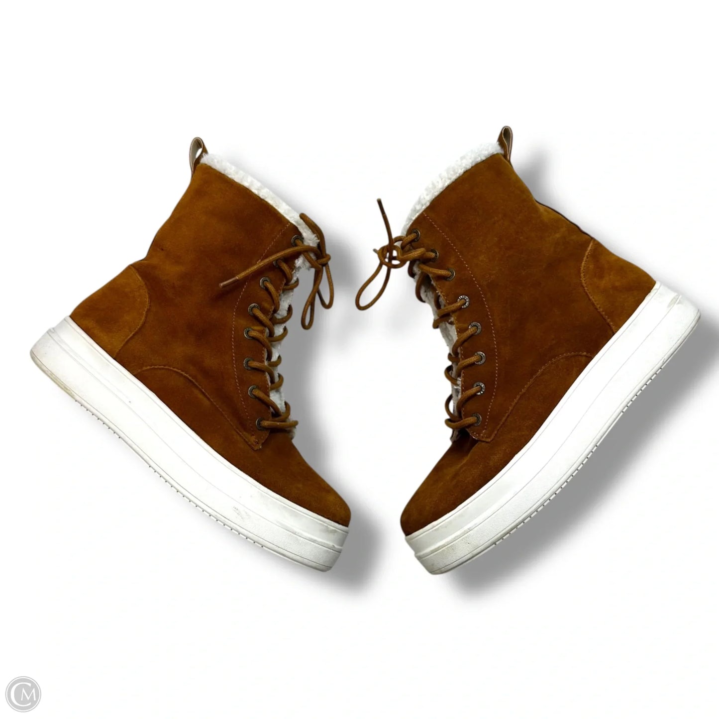 Boots Ankle Flats By J Slides In Tan, Size: 10