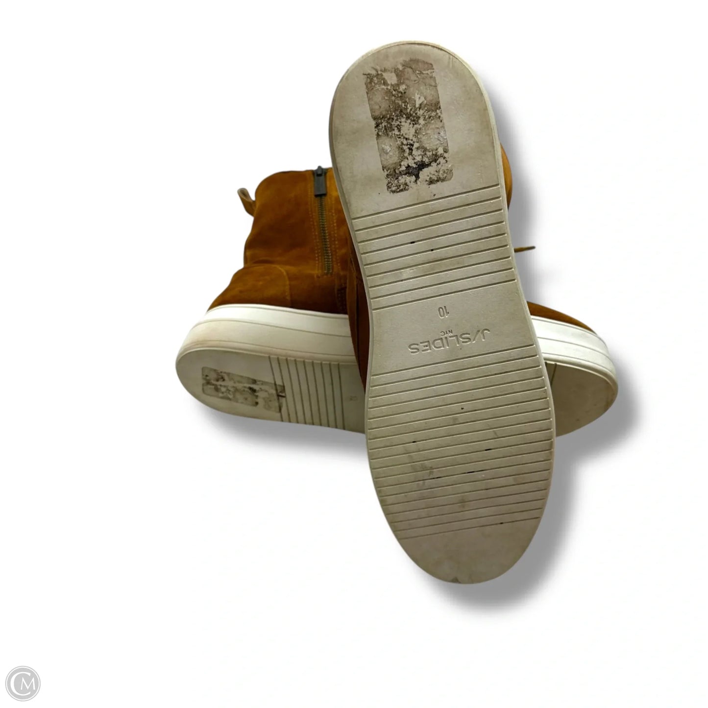 Boots Ankle Flats By J Slides In Tan, Size: 10