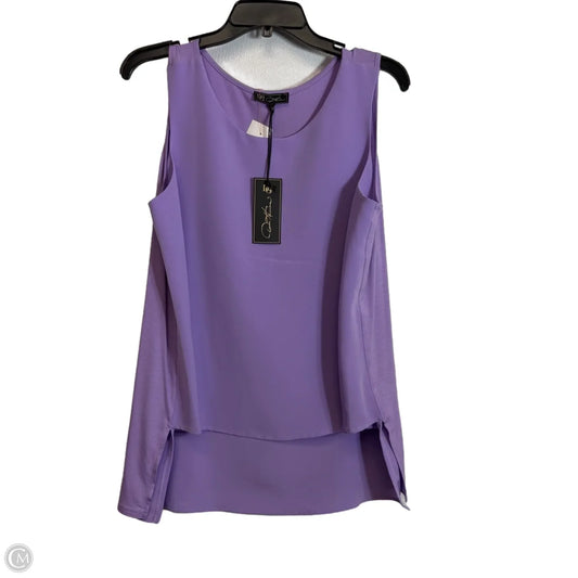 Top Sleeveless By Diane Gilman In Purple, Size: L