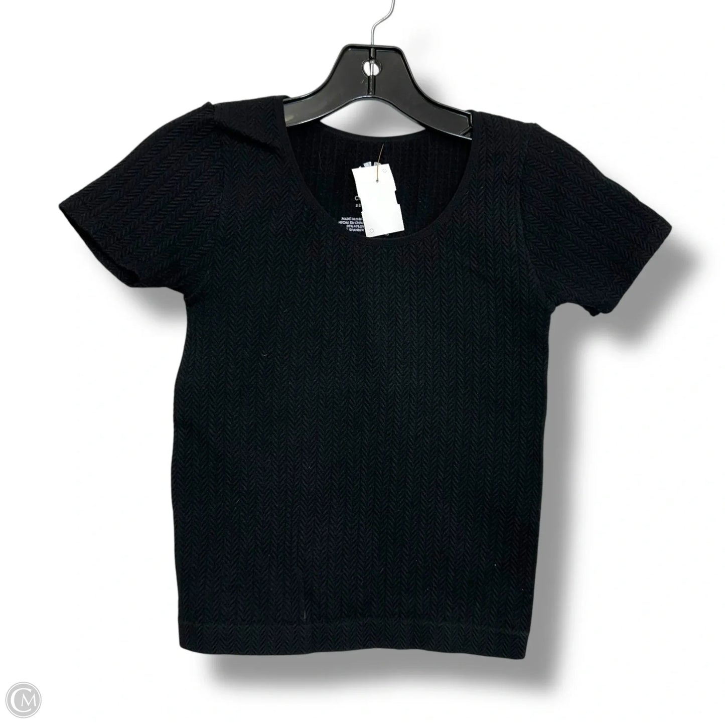 Athletic Top Short Sleeve By C And C In Black, Size: Xs